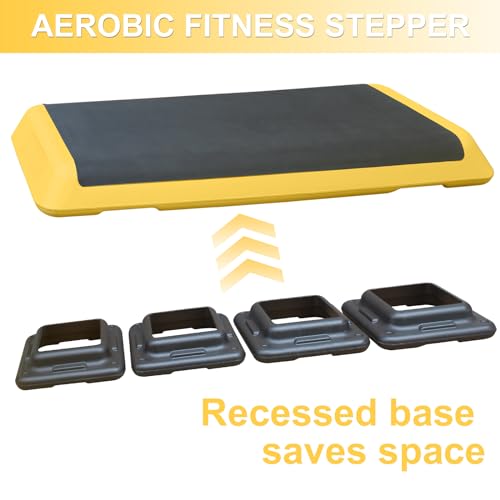 Tabla de ejercicios aeróbicos de 3 alturas con base de step 5