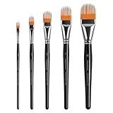 Fuumuui 5-PC Grainer Brush Set for Wood Grain, Fur & Grass Textures Professional...