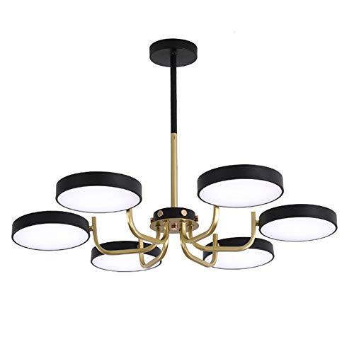 Lustre moderne mid siècle illuminer salon sombre plafonnier 6 têtes
