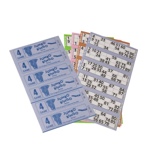 Jumbo 1500 4 PAGE GAMES BINGO TICKETS 6 TO VIEW BINGO BOOKS