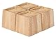 TQVAI Betterhöher Möbelerhöher, Möbelfüße Holz, Unterstützt Bis Zu 2200 Lbs - Schwer Tischbein Verlängerung, Sofa Füße Tisch Couch Hubhöhe Von 3,5 Zoll, Möbelerhöhung 9 cm, 4er-Set, Natur