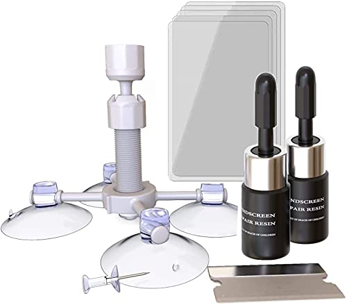 AODA Windshield Crack Repair Kit Car Window Glass Liquid Repair Set, Automotive Nano Fluid Glass Filler Vehicle Windscreen Tool for Fixing Chips, Cracks, Bulls-Eye and Star-Shaped Crack