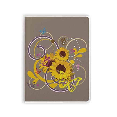 Carnet de notes fleur de tournesol idéal pour vos séances d'écriture au café