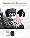 VEVOR Motorcycle Backrest Sissy Bar with Luggage Rack, Compatible with Harley-Davidson Touring Models, Street Glide Road Glide Road King, Detachable Passenger Backrest, for Motorcycles