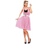 EUROCARNAVALES Disfraz de Chica Pin-up Rosa para Mujer