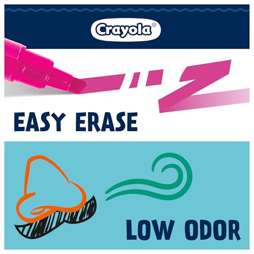 Crayola Take Note Dry Erase Markers for School (12ct) Essential Easter Basket Stuffers, Chisel Tip Whiteboard Markers, Spring Craft Supplies for Teachers, Low Odor (Pack of 2) - image 5
