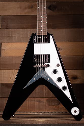 Epiphone Flying V Ebony · Guitare électrique - Les Beatles, Paul McCartney, John Lennon, RIngo Starr, George Harrison Epiphone Flying V Ebony · Guitare électrique
