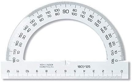 KOH-I-Noor 7462380000 Protractor, 180/125, Clear