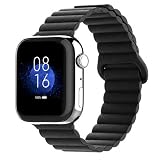[スマート良品] アップルウォッチ バンド マグネット シリコン 柔らかい レディース メンズ バンド おしゃれ アップルウォッチ ベルト 38mm 40mm 41mm 42mm 44mm 45mm 49mm sc028 (38mm/40mm/41mm, 11. ブラック)