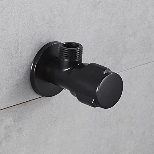 Vanne d'arrêt d'eau 1/2 pouce noire pour installation de douche et lavabo - 2