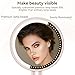 Travel Makeup Mirror with Lights,3000mAh Rechargeable 1X/20X Magnifying Mirror with Light, 7