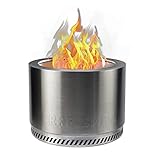 CRAFTSMAN 19.5' Smokeless Wood Fire Pit Portable Stainless Steel Camping, RVing, Backyard Bonfire fire Pit