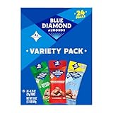 Blue Diamond Almonds Snack Nut Variety Pack for Kids, Office, School, On-the-go, 0.75 oz Gluten Free Individual Packs, Wasabi & Soy Sauce, Lightly Salted, and Smokehouse (Pack of 1,24 Count Total)