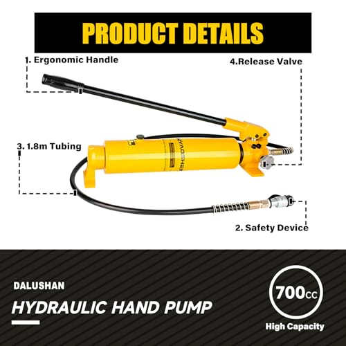 Image of CP-700-2 Hydraulic Manual Pump 10000psi High Pressure Hydraulic Hand Pump 2700cc Oil Capacity Hydraulic Lifting Pump