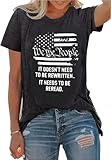 Womens American Flag Shirt Short USA 4th of July Flag Outfits Memorial Day Clothes Patriotic T-Shirts We the People 1776 Tops XXL