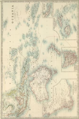 Oceania Map Journal: Vintage Map Notebook
