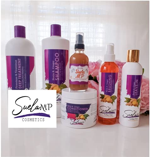 KIT CHAMPÚ 32OZ TREAMENTO PROFUNDO 32OZ LOTIÒN CAPILAR 4OZ CEPILAR 8OZ HOJA EN ACONDICIONADOR 8OZ 16 OZ