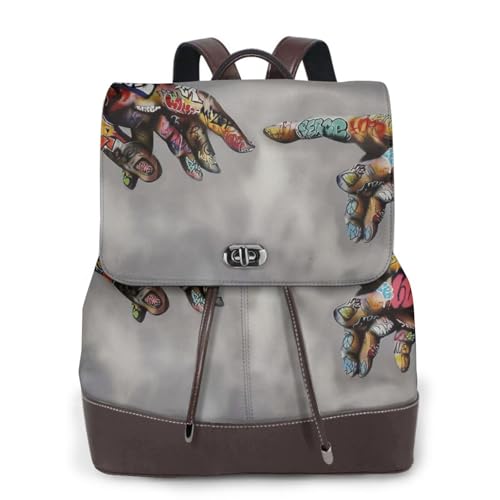Sac à dos en cuir noir EdWal du bureau aux voyages urbains pour femme active
