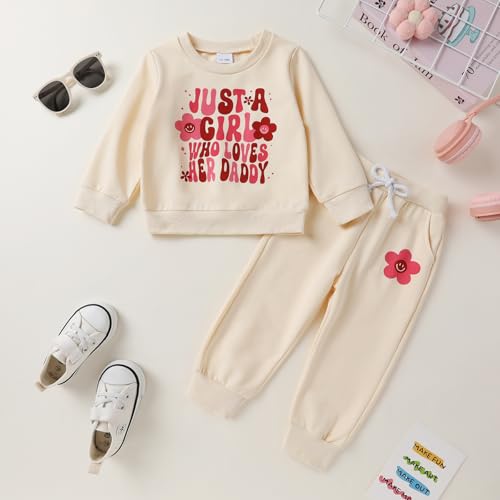 Fall Outfits for Toddler Girl Boy Long Sleeve Smile Face Sweatshirt Top Sweatpants Clothes Set Sweatsuit2