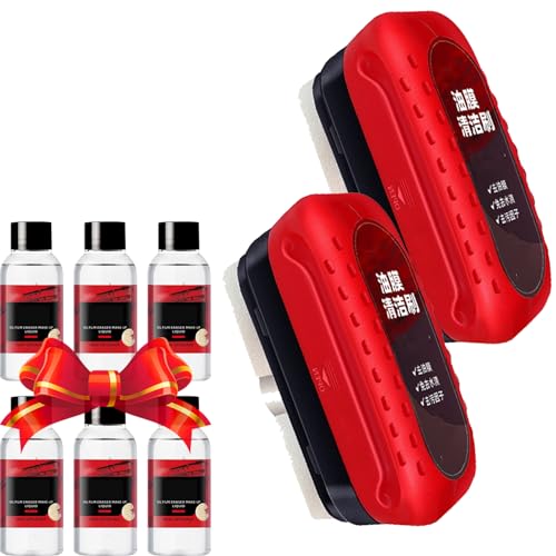 Automotive Glass Cleaner Windshield, Windshield Oil Film Cleaner, Car Windshields Oil Film Remover, Glass Cleaning Board, Coating for Windshields, Automotive Oil Film Cleaning Brush (2PCS)