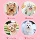 Ptwola 20 Rosa Hunde Haarschleifen Süße Welpen Schleifen Haar Accessoires mit Gummibändern Perlen Verziert Haustiere Haarschmuck für das Styling und die Fellpflege Kleiner Hunde