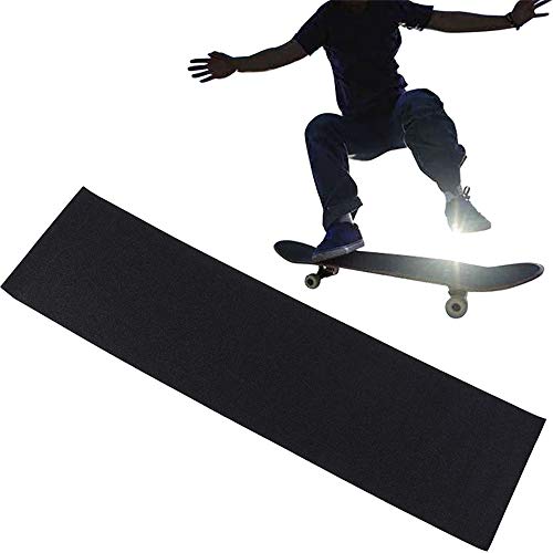 Besiy Skateboard Grip Tape Sheet, 9" X 33", Bubble Free Waterproof Black Scooter Grips, Sandpaper For Roller Board, Stairs, Pedal, Steps (1 Pc) #TOP2