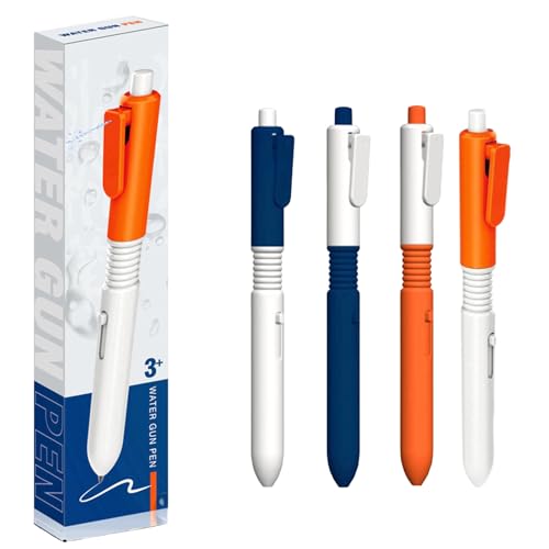 2 In 1 Beschreibbarer Wassersprühstift, 4er-Pack Coole Prank Wasserstifte, Lustiger Zauberstift mit Wassersprühfunktion, Schreibgerät mit Doppeltem Verwendungszweck, für Jungens und Mädchen