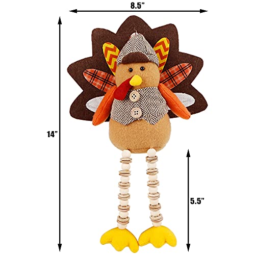 winemana-Thanksgiving-Decorations-Set-of-2-Turkeys-with-Dangling-Legs-Mr-and-Mrs-Turkey-Couple-Plush-Tabletop-Centerpieces-for-Fall-Harvest-Home-Kitchen-Shelf winemana Thanksgiving Decorations Set of 2 Turkeys with Dangling Legs Mr and Mrs Turkey Couple Plush Tabletop Centerpieces for Fall Harvest Home Kitchen Shelf