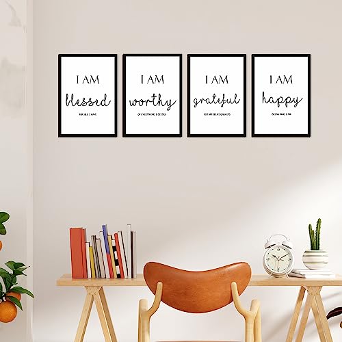 Image of PAPER PLANE DESIGN Poster Frames Quotes Size- 8.25 x 11.75 inch, Set of 4 (Gratitude)