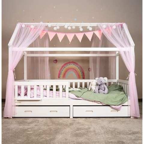 ALAVYA HOME® Betthimmel Hausbett Deko Set Cover