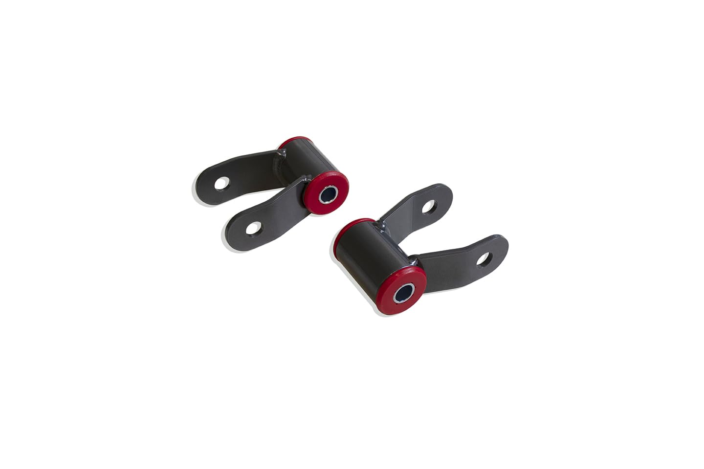 MAX TRAC SUSPENSION'S Part# 715310 is A Pair of 1" Rear Lift Shackles FABRICATED from Steel & Powder Coated Grey