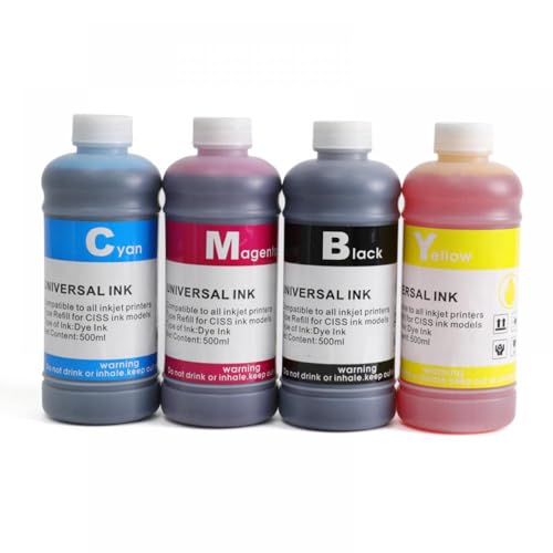 Kit d'encre noire universelle 500ml à base de colorant pour CISS jet d'encre