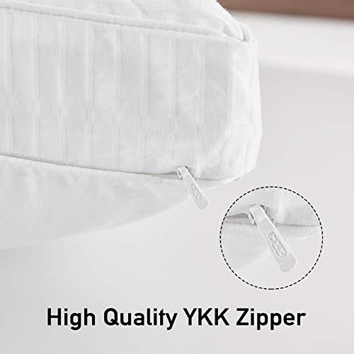 Basic Beyond Goose Feather Down Pillows, Queen Size Set Of 2 Feather Pillows, Hotel Pillows For Sleeping, 18" X 28" #TOP4