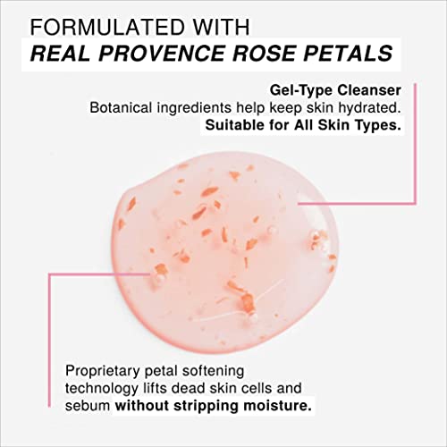 La Florelle Rose Hydrating Facial Cleanser | Gentle Face Cleanser For Dry Skin, Real Rose Petals | Foaming Face Wash Cleansing Gel For Sensitive Skin | 4.73 Fl.oz #TOP2