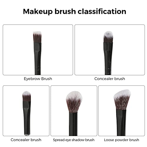 [5 PCS] Makeup Brush Set Metal, 3D Silver Handle Wizard Wand for Foundation Blush, Eyeshadow, Face Concealer, Eyeliner Contour, Powder Liquid Eye, H P Movie, Anime Gift for Girls, Women - Image 7