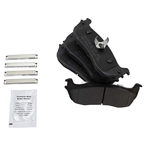 Image of TRQ Performance Rear Brake Pad & Rotor Kit Compatible with 1997-2004 Ford 1998-2002 Lincoln