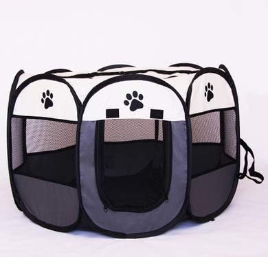 Pet Playpen, Foldable Dog Playpens, Portable Exercise Kennel Tent for Puppies/Dogs/Cats/, Dog Play Tent with Removable Mesh Shade Cover…