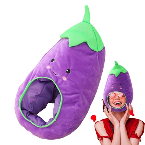 Générique Déguisement Aubergine - Déguisement d'Aubergine Végétal,Accessoire en Peluche Dessin Animé et Anime pour Fête Noël Cosplay Photo