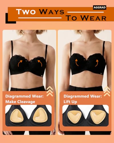 Image of Double Sided Sticky Bra Inserts, Ultra Instant Volume, Push Up Adhesive Bra Pads