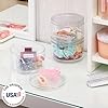 STORi Bella Stackable Clear Plastic Container (Set of 3) Round Vanity Storage Organizers with Lids for Hair Accessories & Beauty Supplies | Made in USA #1