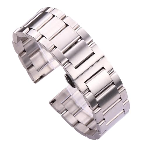Bracelet de montre en acier inoxydable massif d'une finition remarquable