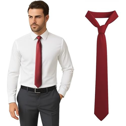 Man of Men Solid Color Ties for Men, Mens Ties, Adjustable Mens Tie, Necktie for Business and Wedding