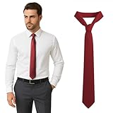 Man of Men Solid Burgundy Color Black Ties for Men, Mens Ties, Adjustable Mens Tie, Necktie for Business and Wedding