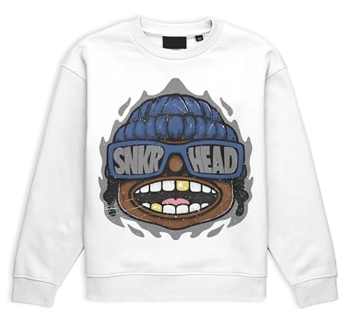 AJ 12 French Blue 12s Shirt, Sneakerhead Big Face, Shirts Match Sneakers 2D Sneaker BlackWhite Sweatshirt - Main Image