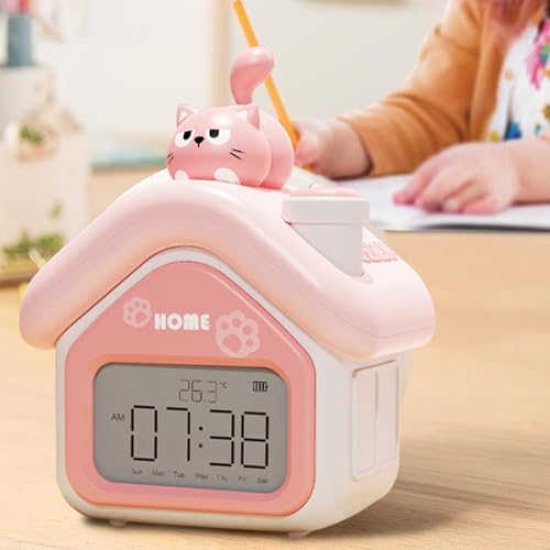 Reloj LED compacto digital sin ruido para evitar retrasos en el dormitorio infantil y hogar 6