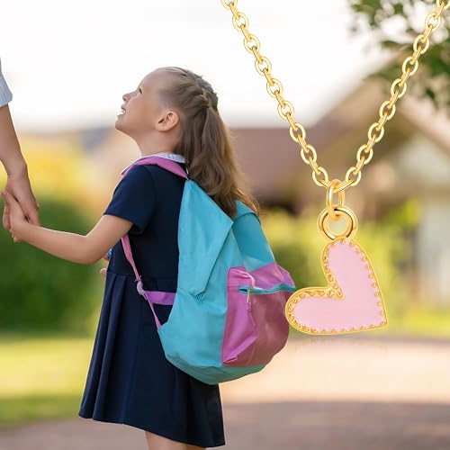 C-leen Back To School Gifts, First of Kindergarten Preschool Heart Necklaces Back To School Stuff for Mom And Daughter4
