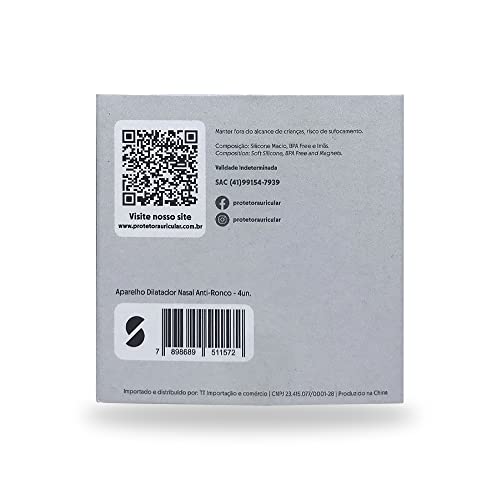 Aparelho Nasal Anti Ronco 4 peças com case Para parar de roncar ou para diminuição considerável no s