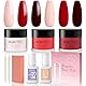 Aokitec 3 Farben Dipping Powder Nails Set Starter Kit, 11-teiliges Rosa Rot Dip Powder Nail Set mit 2-in-1 Dip Base&Top Aktivator Acryl Dip Nagelset für Dip Nails System Nail Art, Geschenke für Frauen