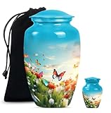 Butterfly Urn, Keepsake Urns Human Ashes, Cremation Urns for Women, Urns for Ashes Adult Male Large, Urn for Ashes for Women, Urn for Ashes Adult(Size - 10inch 1Pcs, 3inch 1Pcs)
