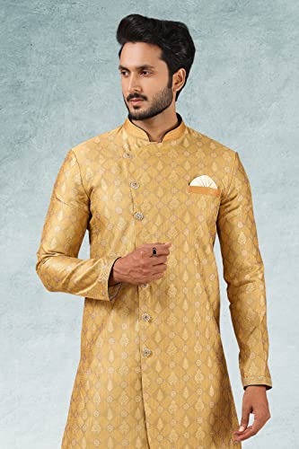 Indian Royal Designer Wedding Festival Wear Traditional Indo-Western Sherwani for Men2